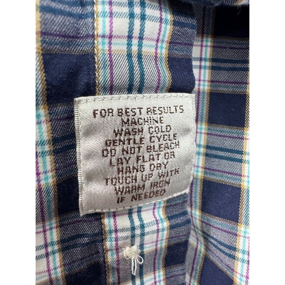 Peter Millar Lightweight Cotton Long Sleeve Button Down Shirt Men's Size M Navy - Picture 6 of 6